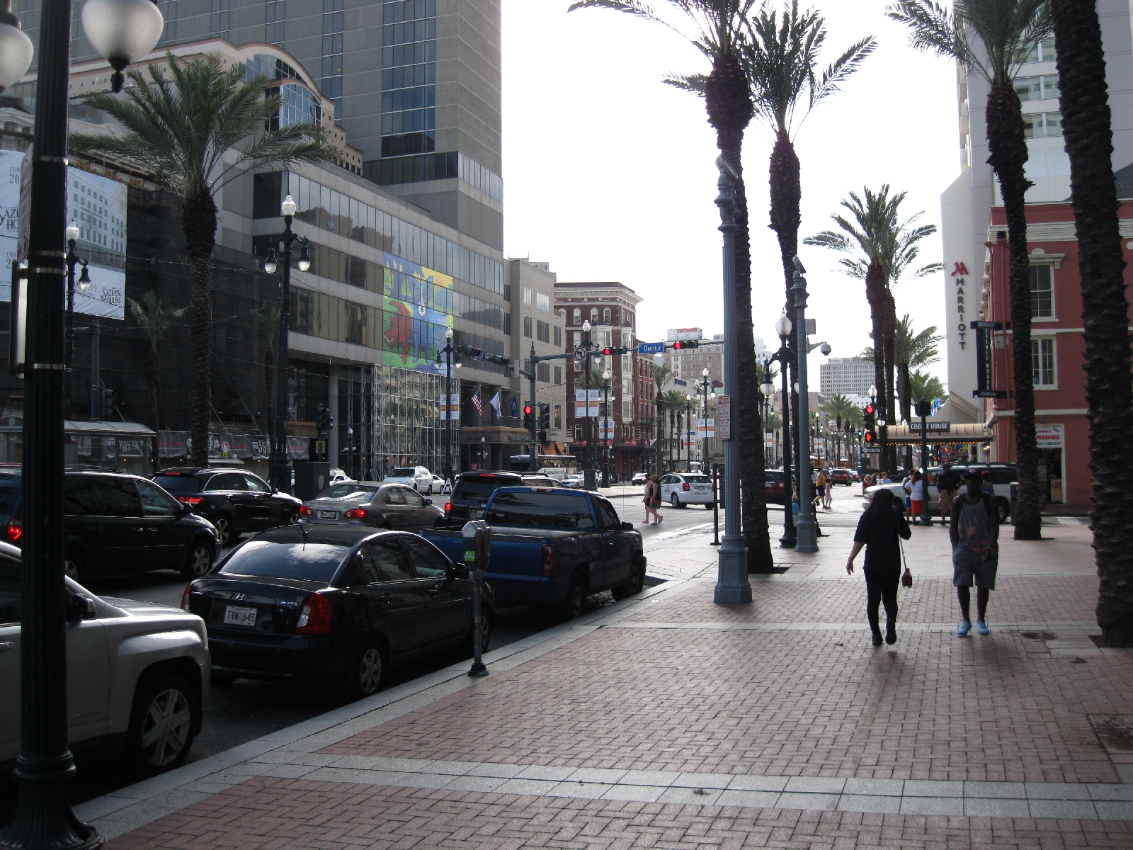 Streetscape looking up Canal Street