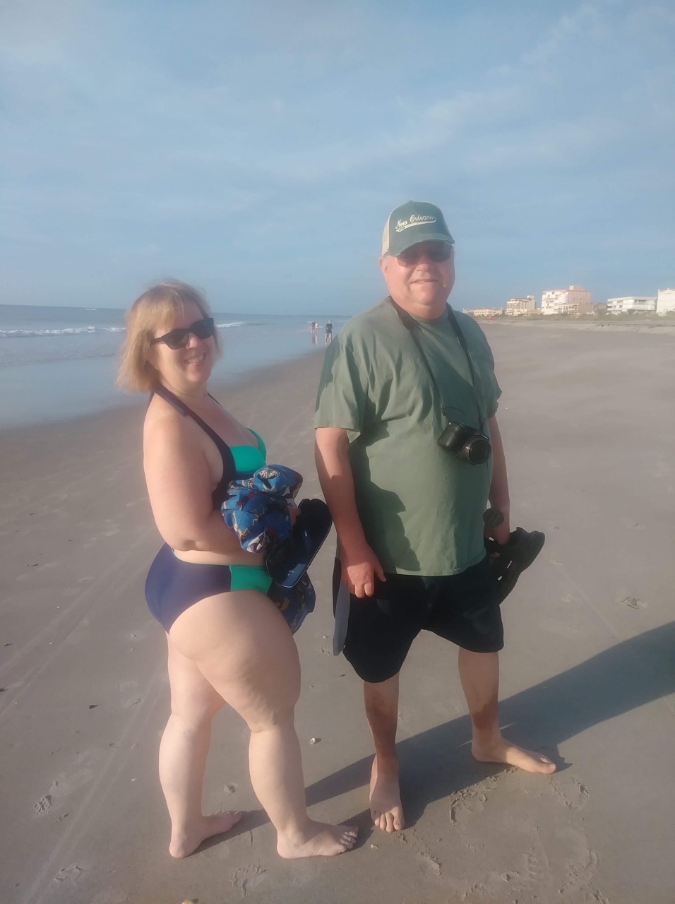 Intrepid morning beach explorers