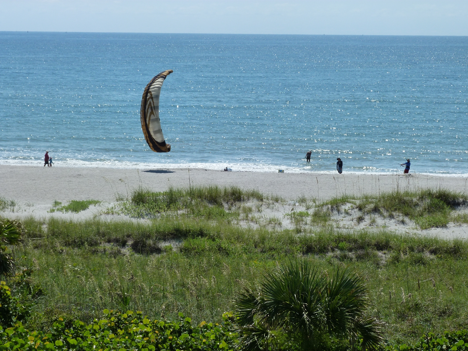 Kite over the dune-   Notice the flyer, standing