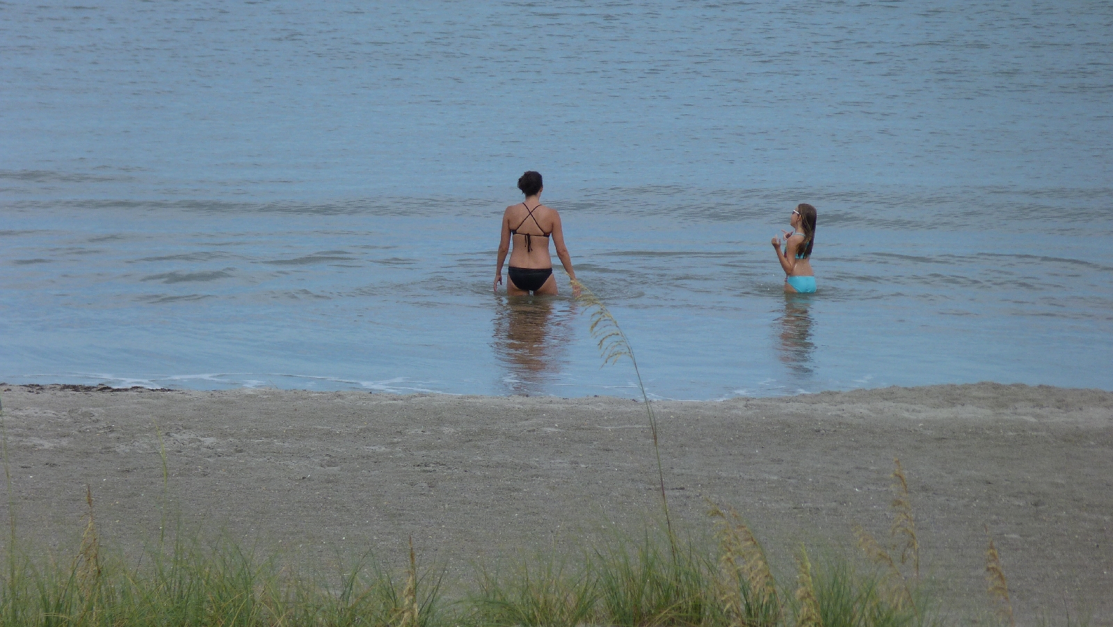 Nearby bathers