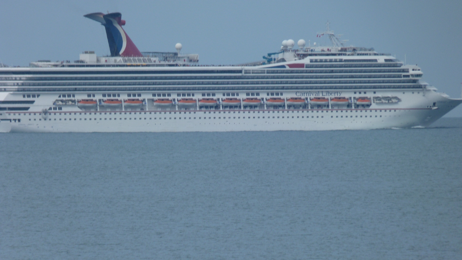 Carnival Liberty heading out to sea