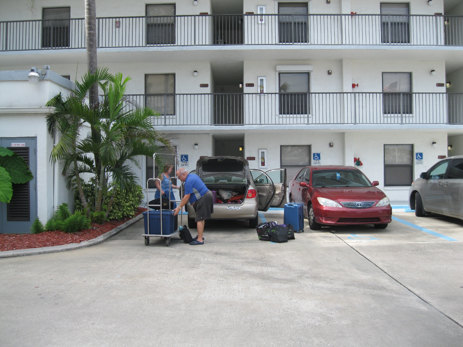 Loading up the car