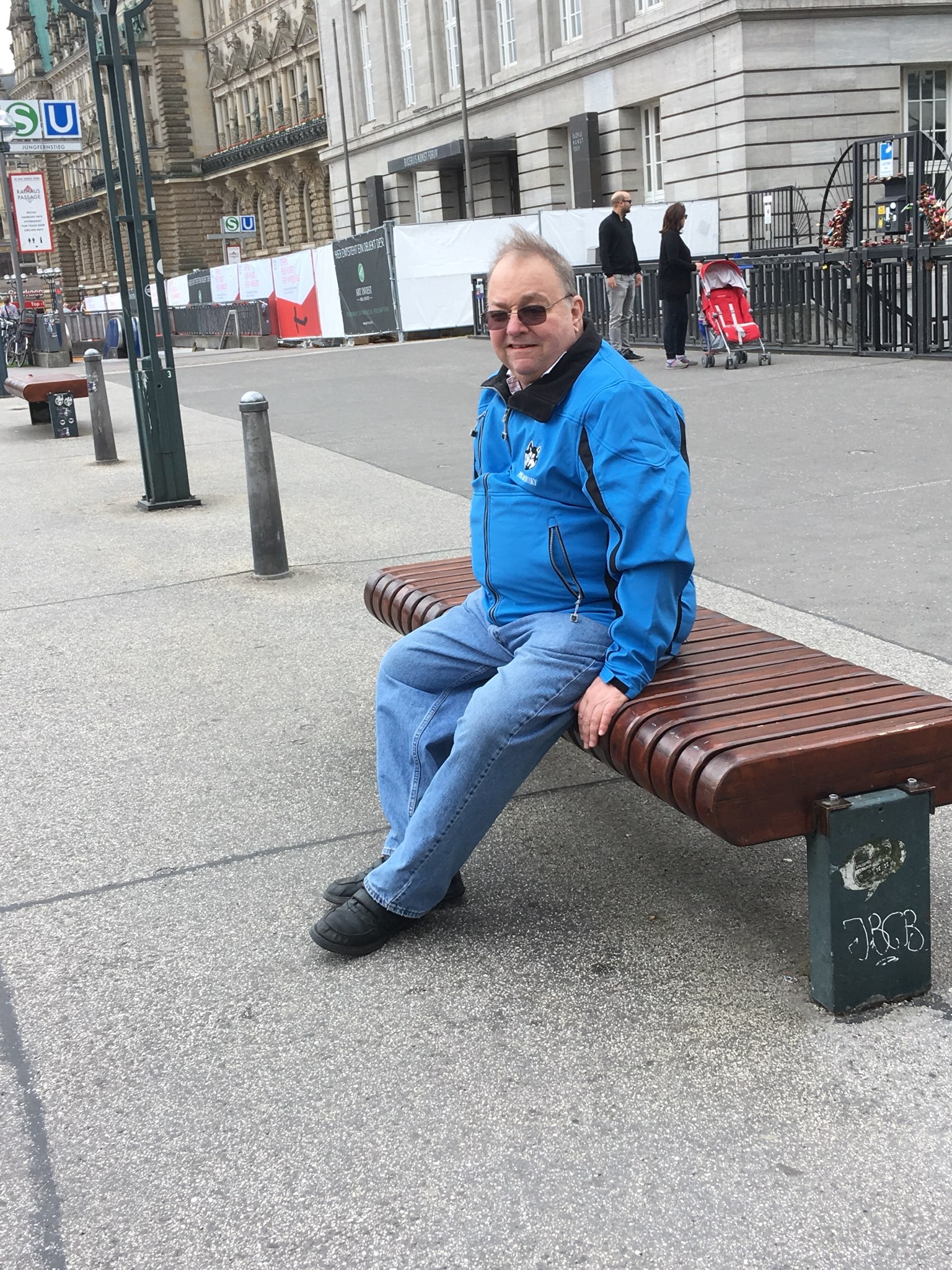 John in Hamburg City Hall Plaza