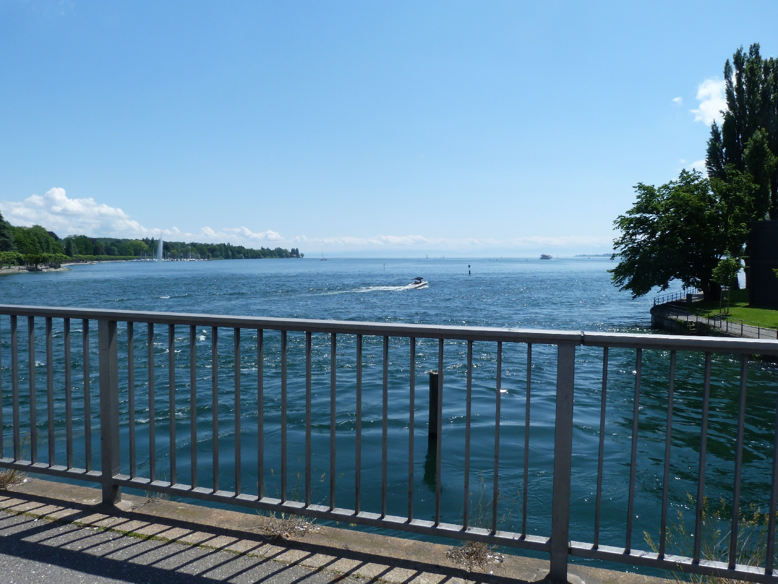 Rhine River exits from Bodensee