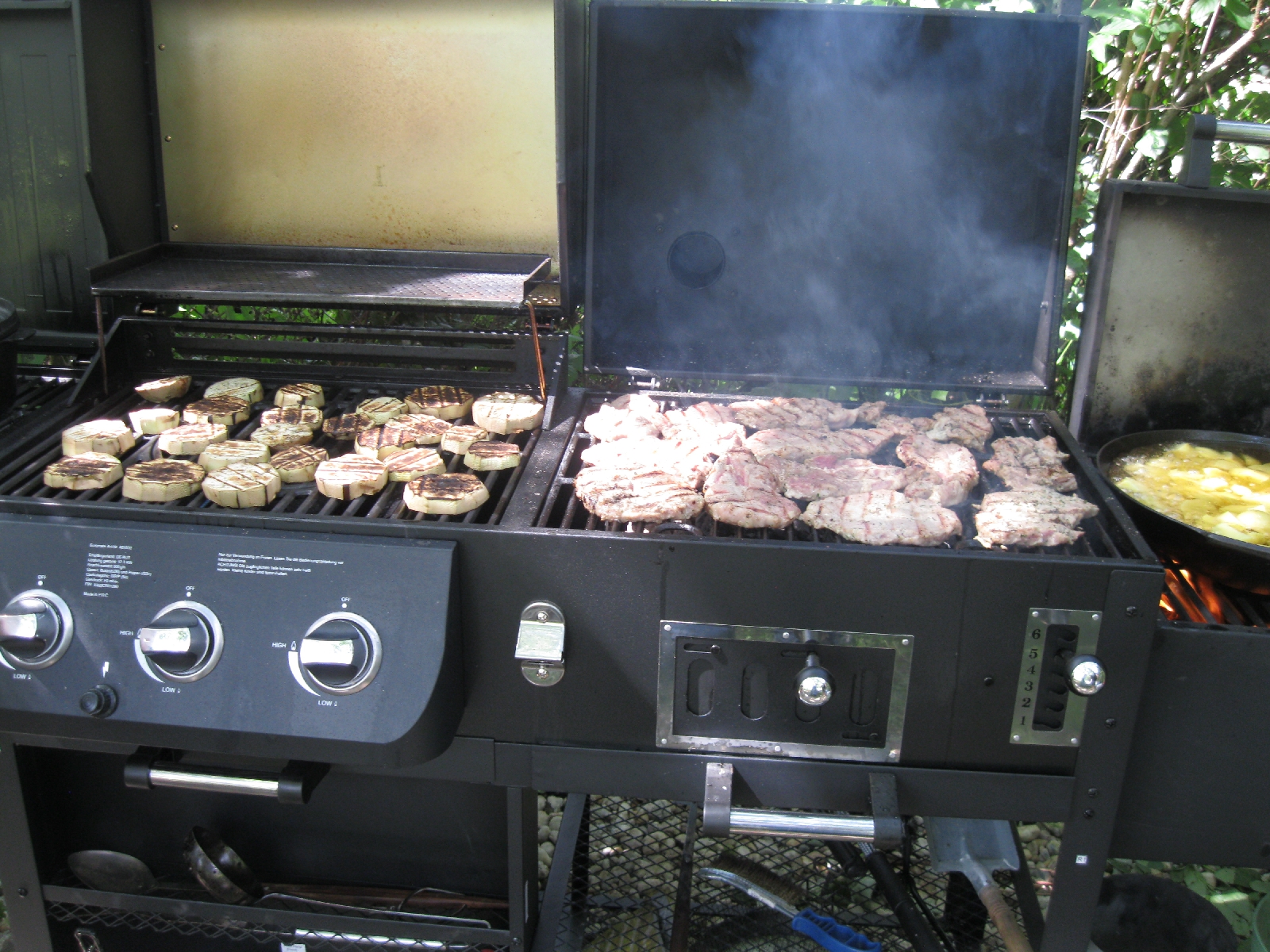 Pork and Eggplant grilling